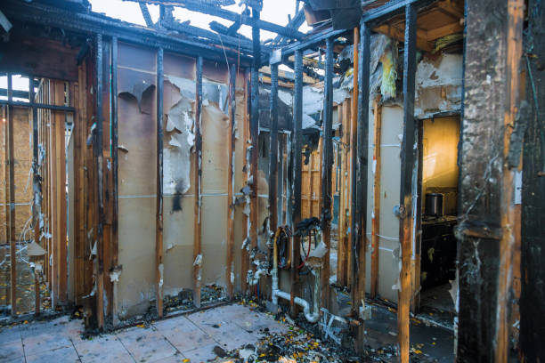 Professional Fire Damage Assessment technician working in Highland, MD